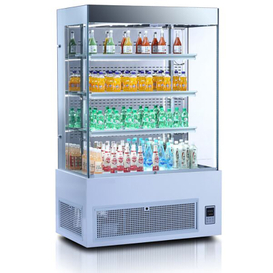 Refrigerador de exhibición vertical abierto para uso comercial